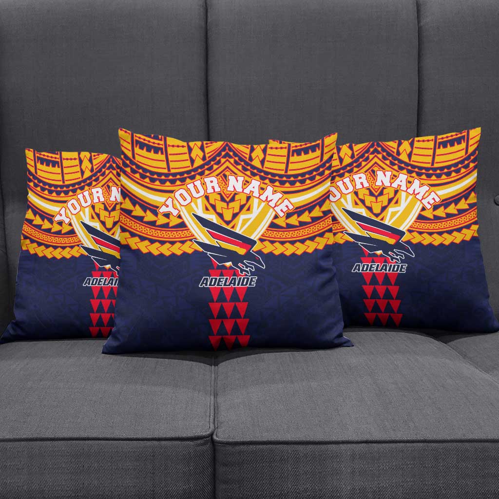 Personalized Adelaide Crows Pillow Cover Polynesian Tribal Pattern Heritage Football