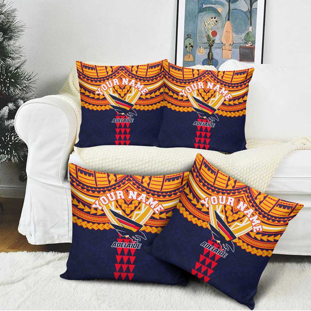Personalized Adelaide Crows Pillow Cover Polynesian Tribal Pattern Heritage Football