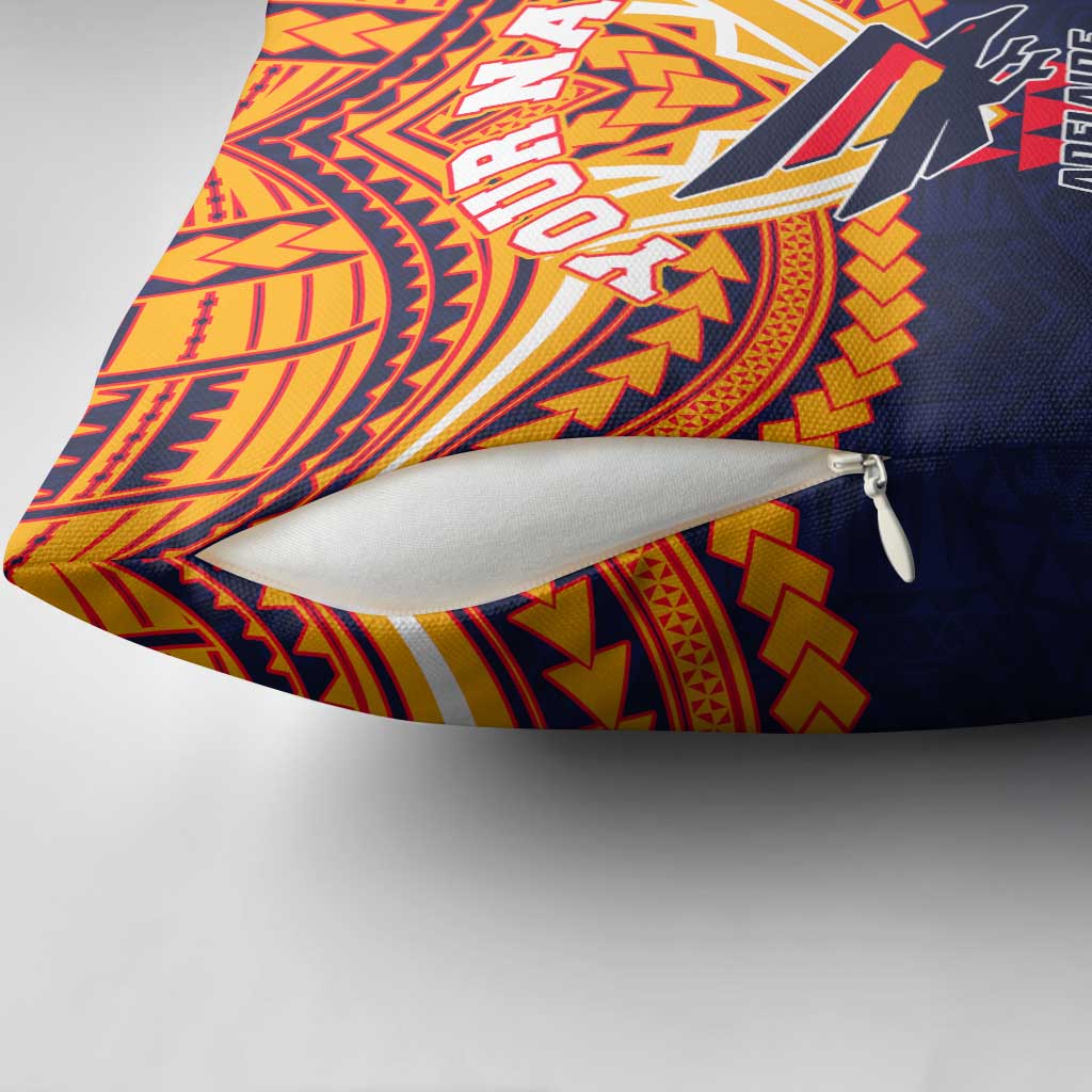 Personalized Adelaide Crows Pillow Cover Polynesian Tribal Pattern Heritage Football