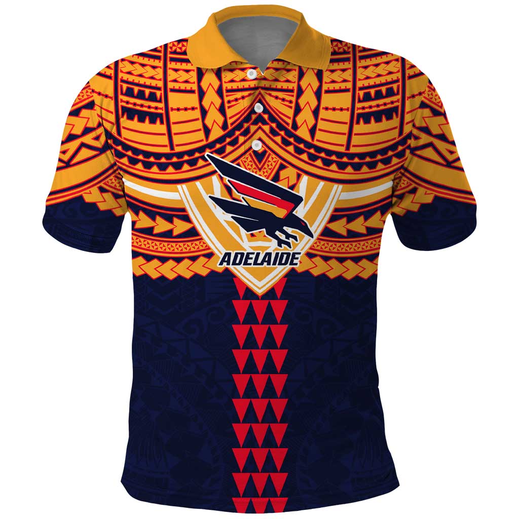 Personalized Adelaide Crows Polo Shirt Polynesian Tribal Pattern Heritage Football