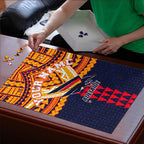 Personalized Adelaide Crows Puzzle Polynesian Tribal Pattern Heritage Football