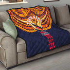 Personalized Adelaide Crows Quilt Polynesian Tribal Pattern Heritage Football