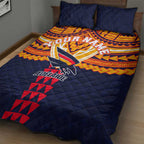 Personalized Adelaide Crows Quilt Bed Set Polynesian Tribal Pattern Heritage Football