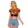 Personalized Adelaide Crows Raglan Cropped T Shirt Polynesian Tribal Pattern Heritage Football