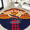 Personalized Adelaide Crows Round Carpet Polynesian Tribal Pattern Heritage Football