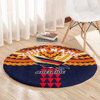 Personalized Adelaide Crows Round Carpet Polynesian Tribal Pattern Heritage Football