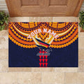 Personalized Adelaide Crows Rubber Doormat Polynesian Tribal Pattern Heritage Football