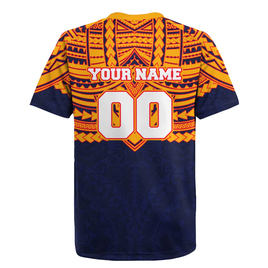 Personalized Adelaide Crows Rugby Jersey Polynesian Tribal Pattern Heritage Football