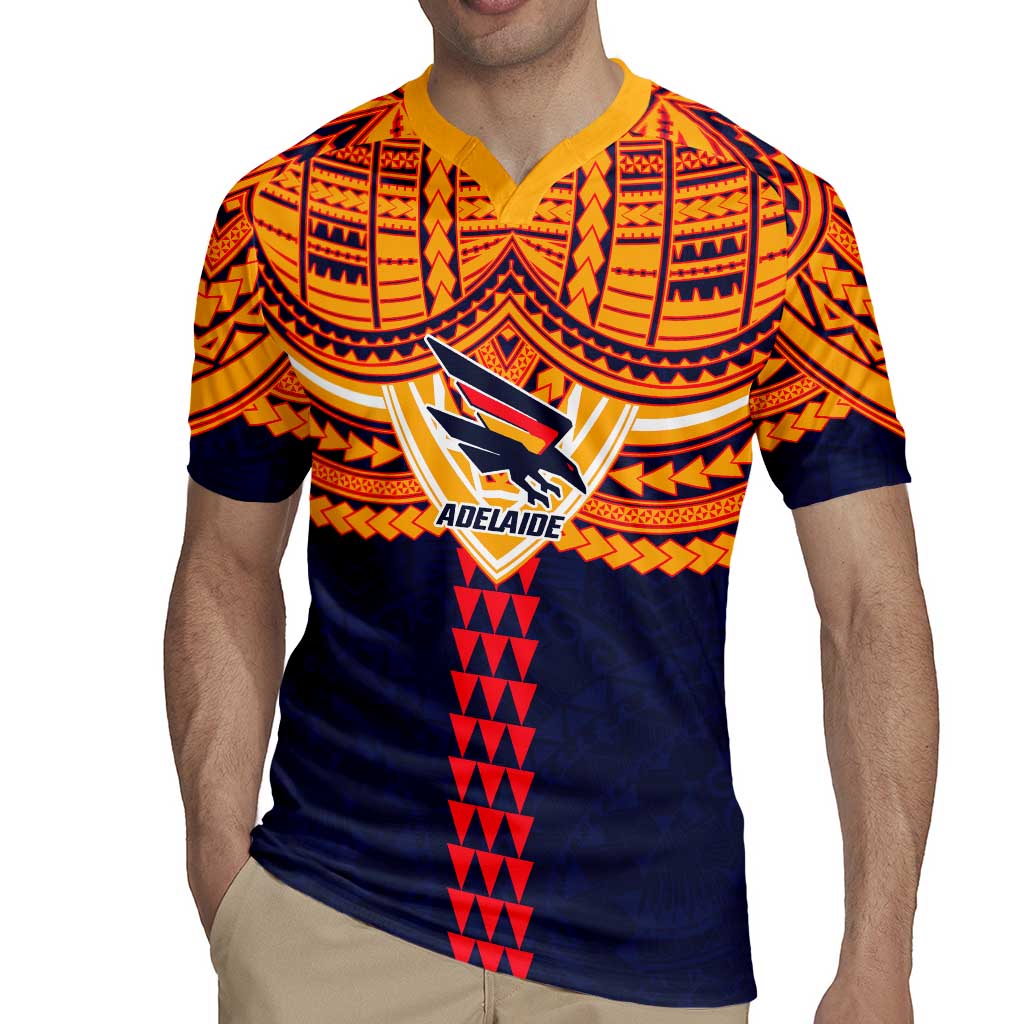 Personalized Adelaide Crows Rugby Jersey Polynesian Tribal Pattern Heritage Football