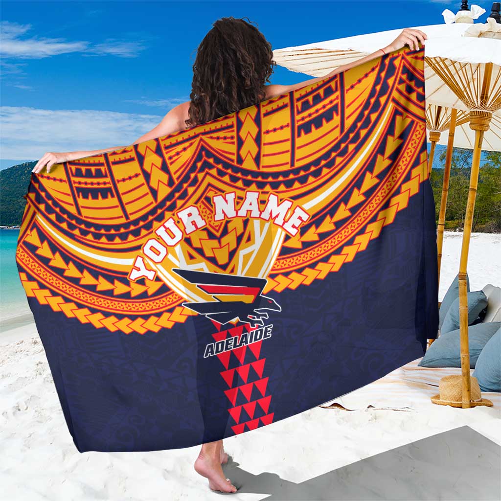 Personalized Adelaide Crows Sarong Polynesian Tribal Pattern Heritage Football
