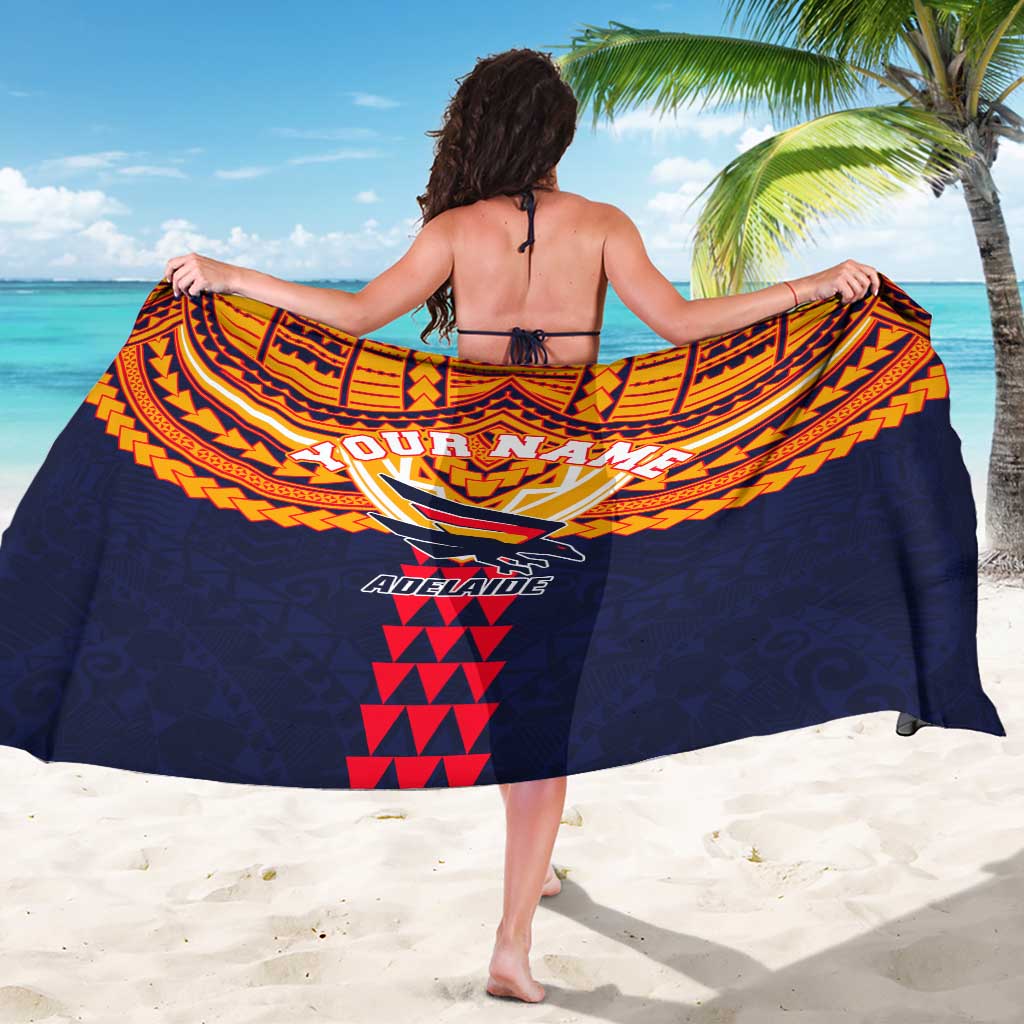 Personalized Adelaide Crows Sarong Polynesian Tribal Pattern Heritage Football