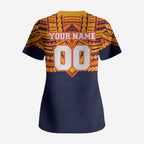 Personalized Adelaide Crows Scrub Top Polynesian Tribal Pattern Heritage Football