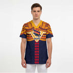 Personalized Adelaide Crows Scrub Top Polynesian Tribal Pattern Heritage Football
