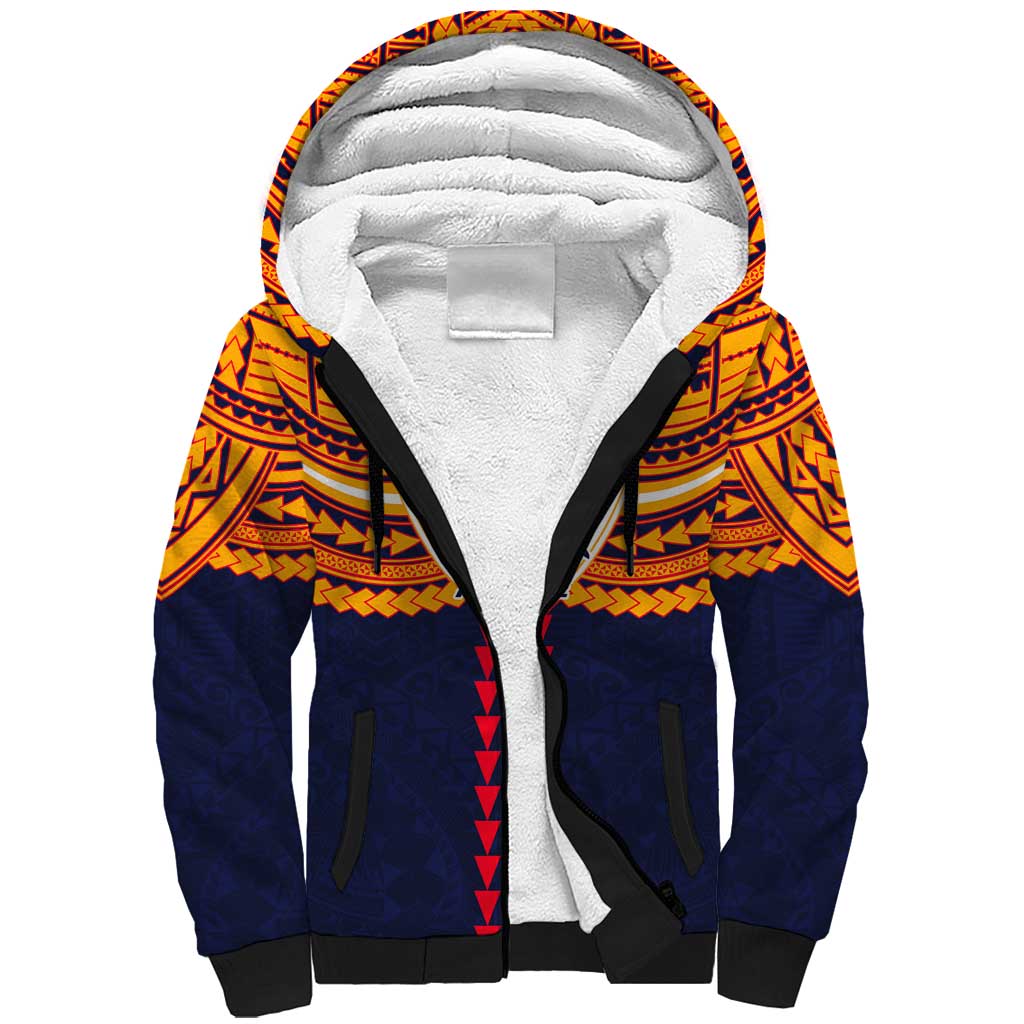 Personalized Adelaide Crows Sherpa Hoodie Polynesian Tribal Pattern Heritage Football