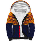Personalized Adelaide Crows Sherpa Hoodie Polynesian Tribal Pattern Heritage Football