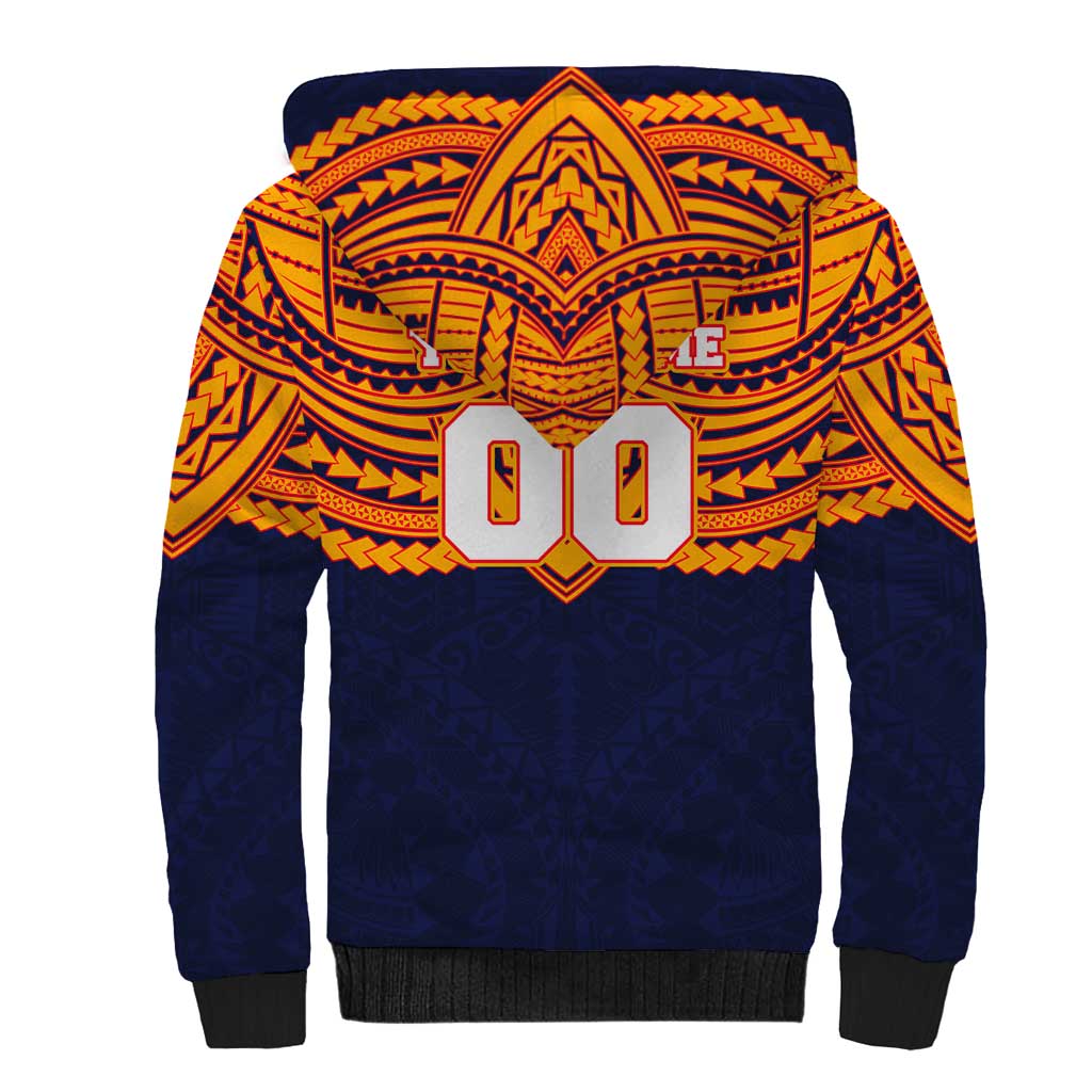 Personalized Adelaide Crows Sherpa Hoodie Polynesian Tribal Pattern Heritage Football