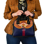 Personalized Adelaide Crows Shoulder Handbag Polynesian Tribal Pattern Heritage Football