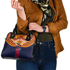 Personalized Adelaide Crows Shoulder Handbag Polynesian Tribal Pattern Heritage Football