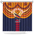 Personalized Adelaide Crows Shower Curtain Polynesian Tribal Pattern Heritage Football