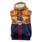Personalized Adelaide Crows Sleeveless Hoodie Polynesian Tribal Pattern Heritage Football