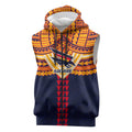Personalized Adelaide Crows Sleeveless Zip Hoodie Polynesian Tribal Pattern Heritage Football