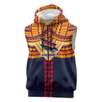Personalized Adelaide Crows Sleeveless Zip Hoodie Polynesian Tribal Pattern Heritage Football