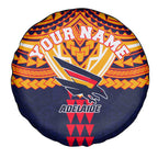 Personalized Adelaide Crows Spare Tire Cover Polynesian Tribal Pattern Heritage Football