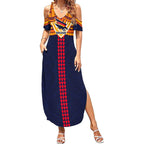 Personalized Adelaide Crows Summer Maxi Dress Polynesian Tribal Pattern Heritage Football