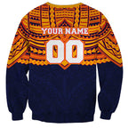Personalized Adelaide Crows Sweatshirt Polynesian Tribal Pattern Heritage Football
