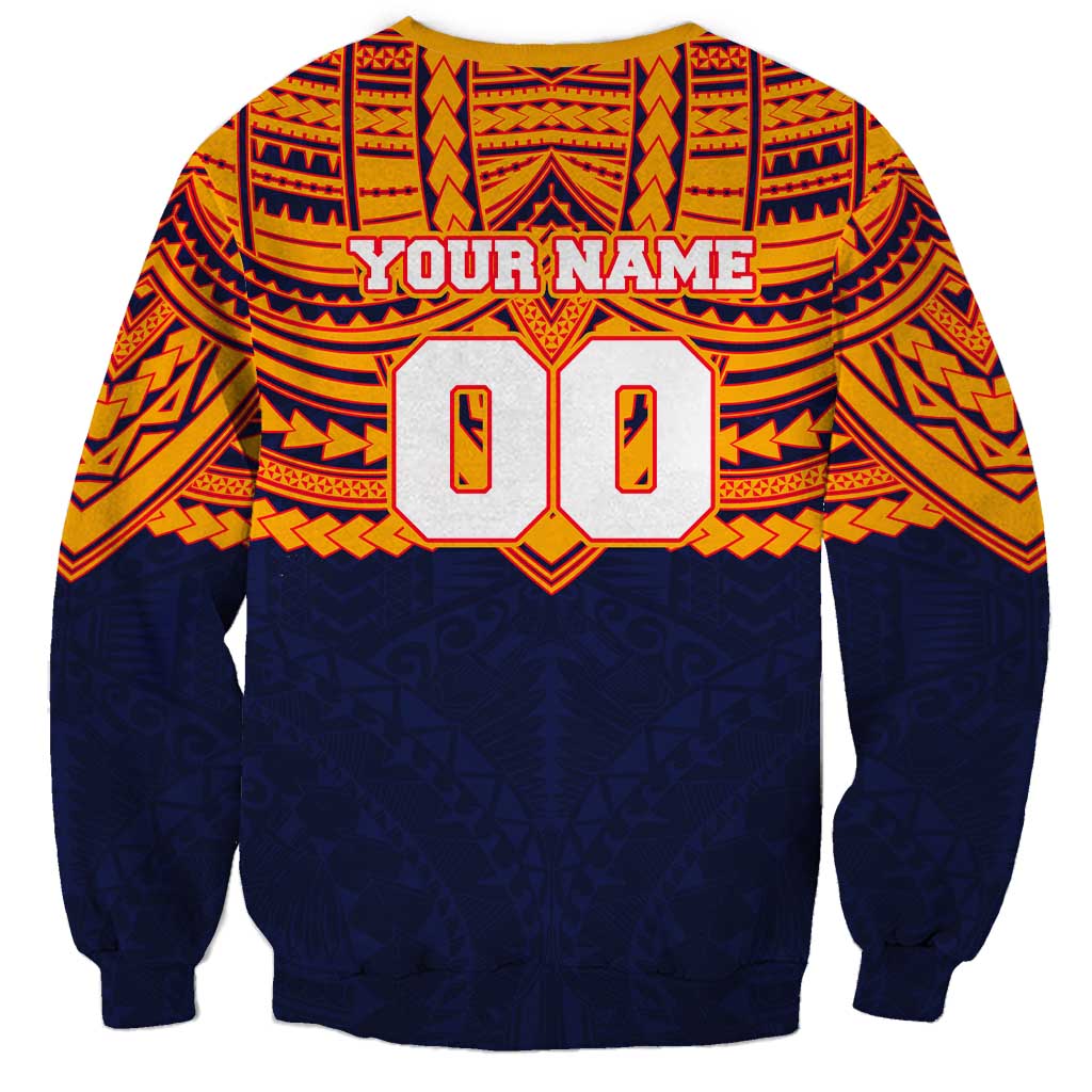 Personalized Adelaide Crows Sweatshirt Polynesian Tribal Pattern Heritage Football