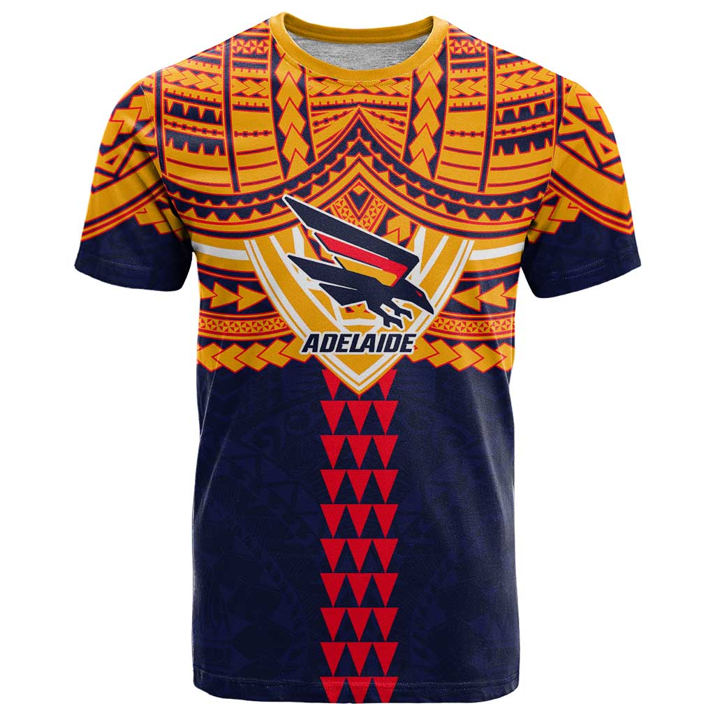Personalized Adelaide Crows T Shirt Polynesian Tribal Pattern Heritage Football