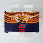 Personalized Adelaide Crows Tablecloth Polynesian Tribal Pattern Heritage Football
