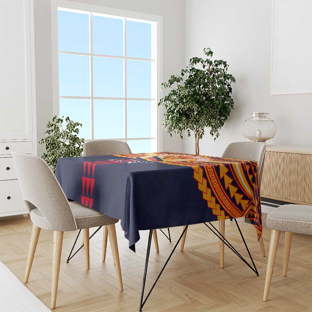 Personalized Adelaide Crows Tablecloth Polynesian Tribal Pattern Heritage Football