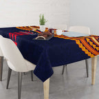 Personalized Adelaide Crows Tablecloth Polynesian Tribal Pattern Heritage Football