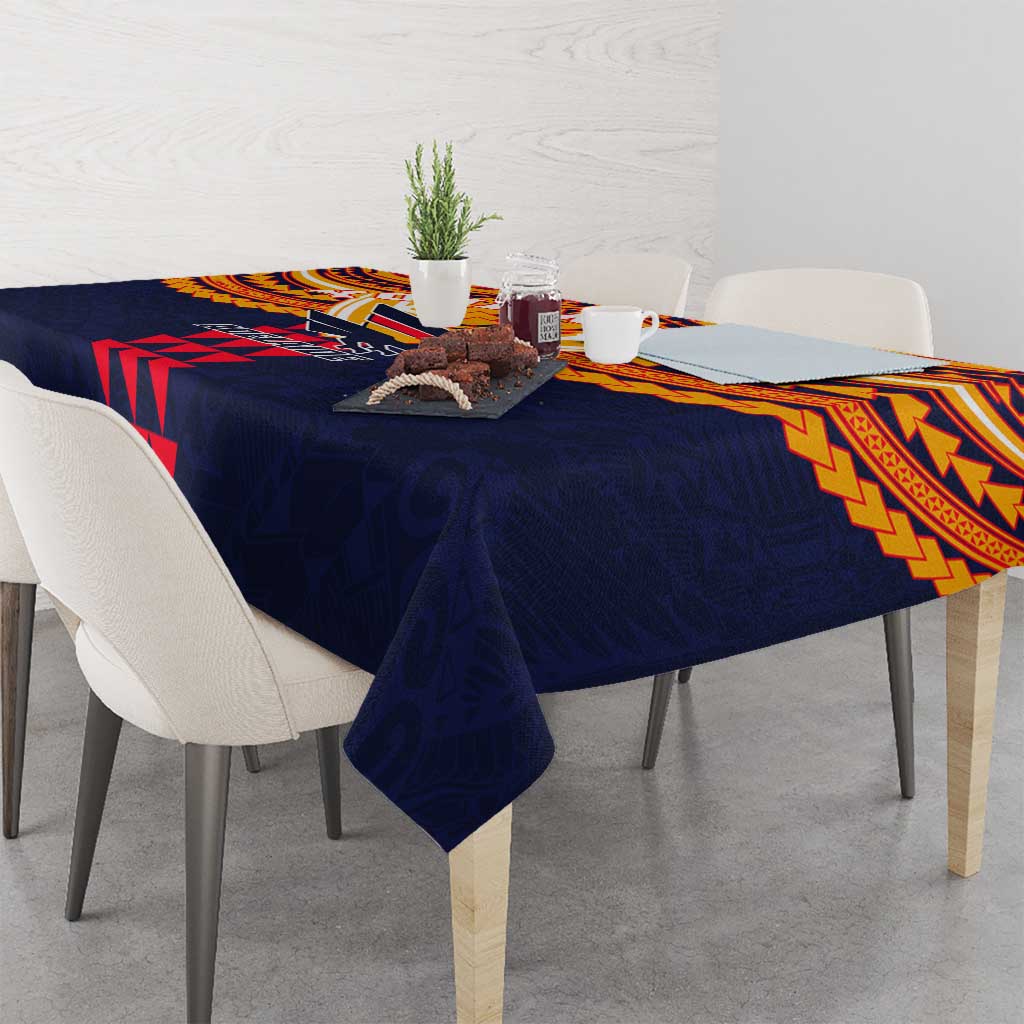Personalized Adelaide Crows Tablecloth Polynesian Tribal Pattern Heritage Football