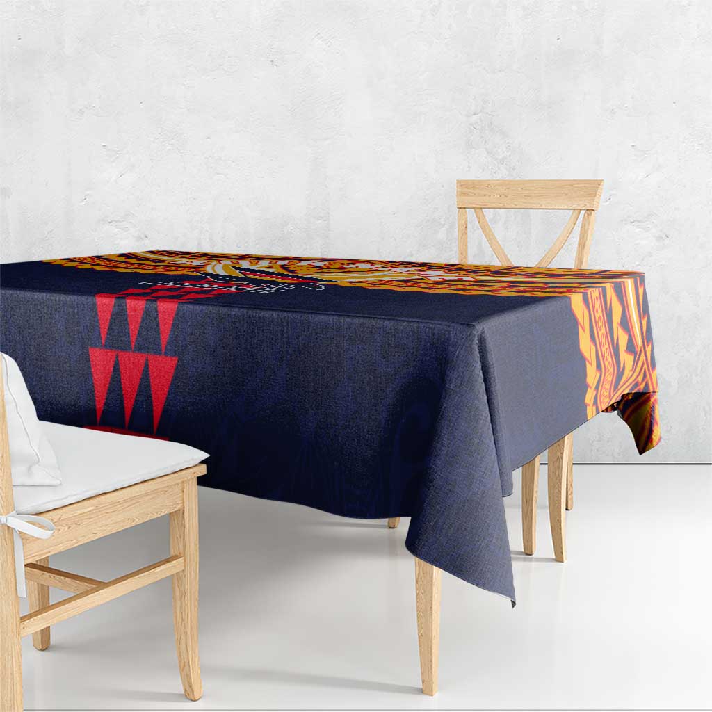 Personalized Adelaide Crows Tablecloth Polynesian Tribal Pattern Heritage Football