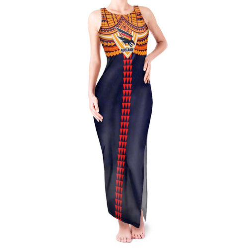 Personalized Adelaide Crows Tank Maxi Dress Polynesian Tribal Pattern Heritage Football