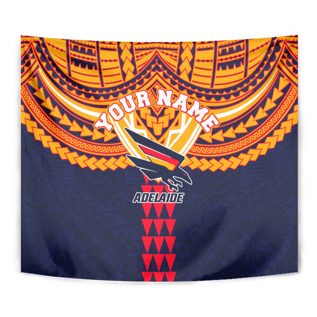 Personalized Adelaide Crows Tapestry Polynesian Tribal Pattern Heritage Football