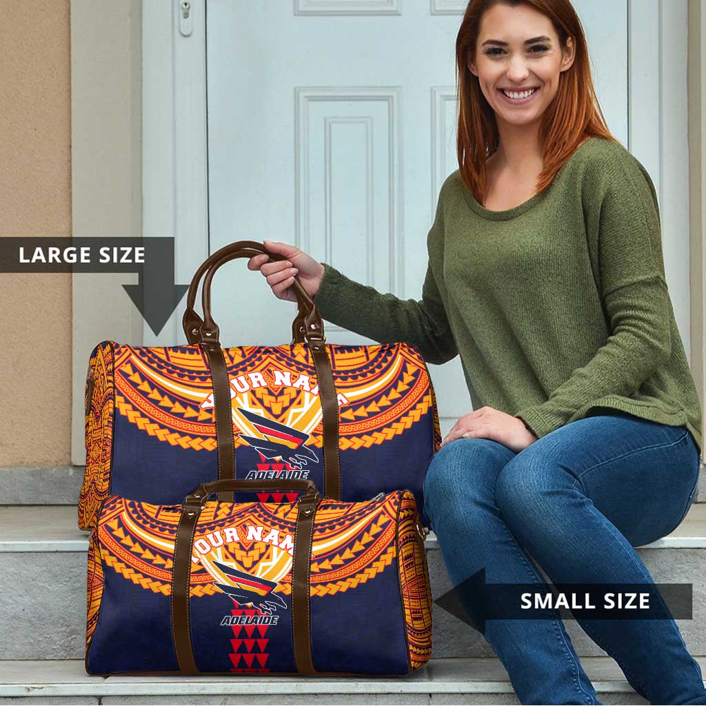 Personalized Adelaide Crows Travel Bag Polynesian Tribal Pattern Heritage Football