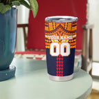 Personalized Adelaide Crows Tumbler Cup Polynesian Tribal Pattern Heritage Football