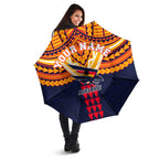 Personalized Adelaide Crows Umbrella Polynesian Tribal Pattern Heritage Football