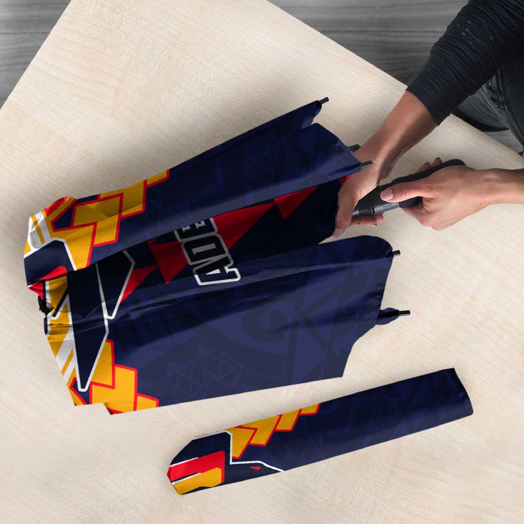 Personalized Adelaide Crows Umbrella Polynesian Tribal Pattern Heritage Football