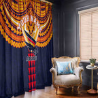 Personalized Adelaide Crows Window Curtain Polynesian Tribal Pattern Heritage Football