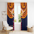 Personalized Adelaide Crows Window Curtain Polynesian Tribal Pattern Heritage Football