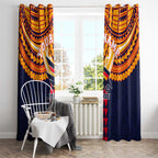 Personalized Adelaide Crows Window Curtain Polynesian Tribal Pattern Heritage Football