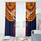Personalized Adelaide Crows Window Curtain Polynesian Tribal Pattern Heritage Football