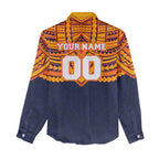 Personalized Adelaide Crows Women Casual Shirt Polynesian Tribal Pattern Heritage Football
