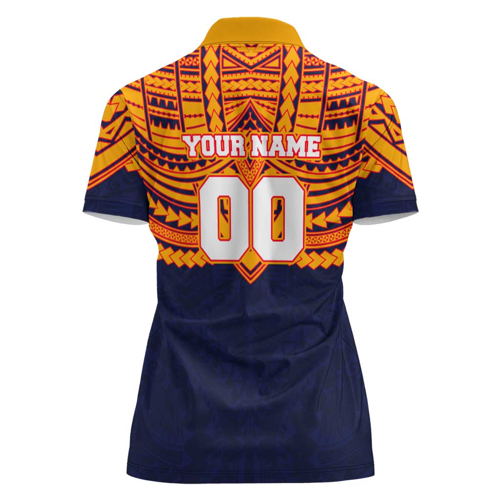 Personalized Adelaide Crows Women Polo Shirt Polynesian Tribal Pattern Heritage Football