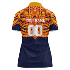 Personalized Adelaide Crows Women Polo Shirt Polynesian Tribal Pattern Heritage Football