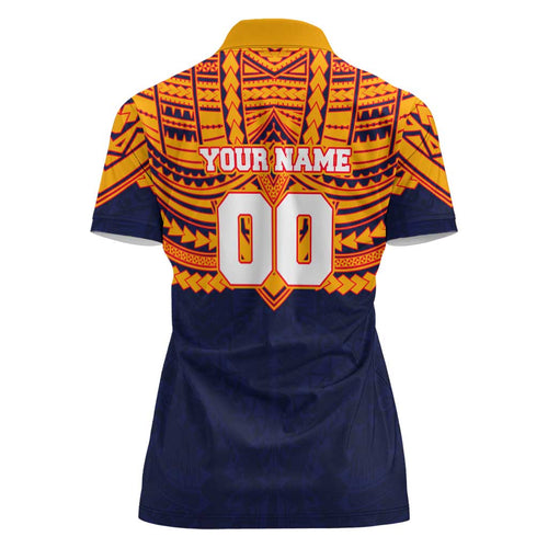 Personalized Adelaide Crows Women Polo Shirt Polynesian Tribal Pattern Heritage Football